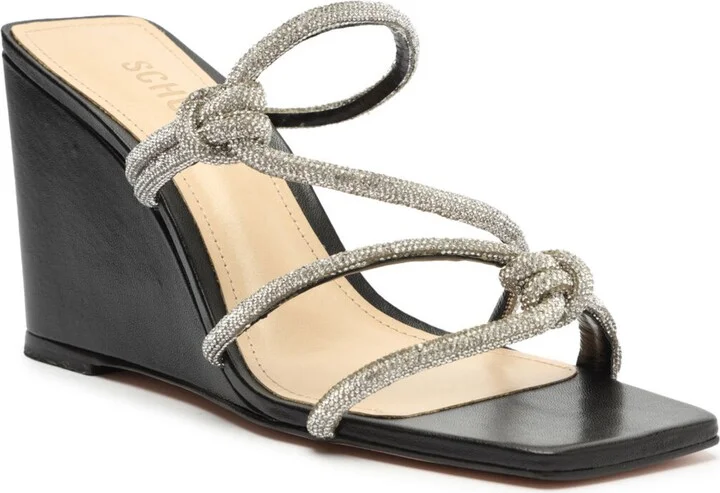Lauryn Crystal Strappy Wedge Sandal