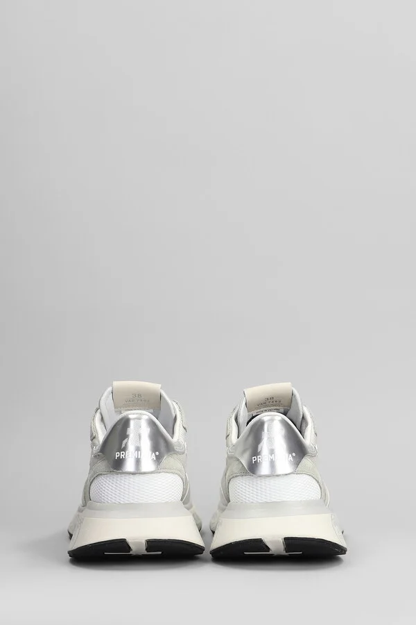 Lauryn Sneakers In Silver Leather And Fabric - Image 4