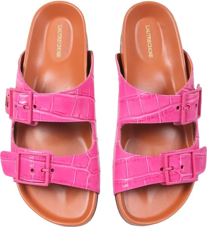 L'Autre Chose Sandals With Coconut Print Leather - Image 2