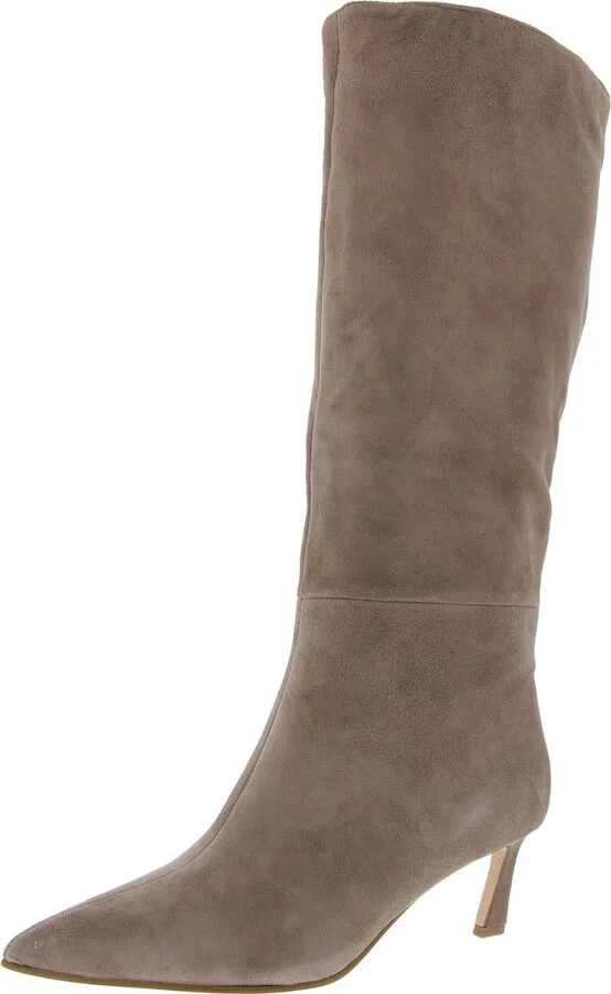 Lavan Womens Suede Pointed Toe Knee-High Boots