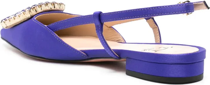 Lavanda crystal-buckle ballerina shoes - Image 3