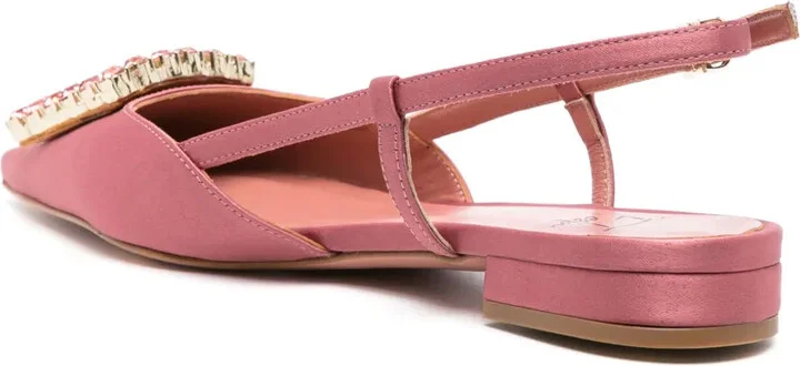 Lavanda crystal-buckle ballerina shoes - Image 3