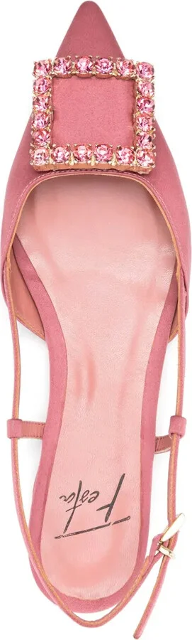 Lavanda crystal-buckle ballerina shoes - Image 4