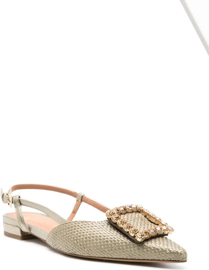 Lavanda crystal-buckle ballerina shoes - Image 2