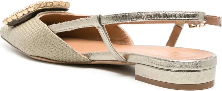 Lavanda crystal-buckle ballerina shoes - Image 3