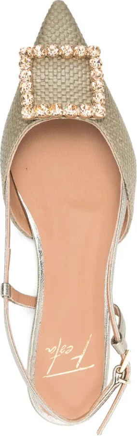 Lavanda crystal-buckle ballerina shoes - Image 4
