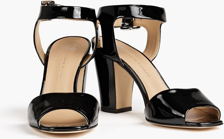 Lavinia 80 patent-leather sandals - Image 2