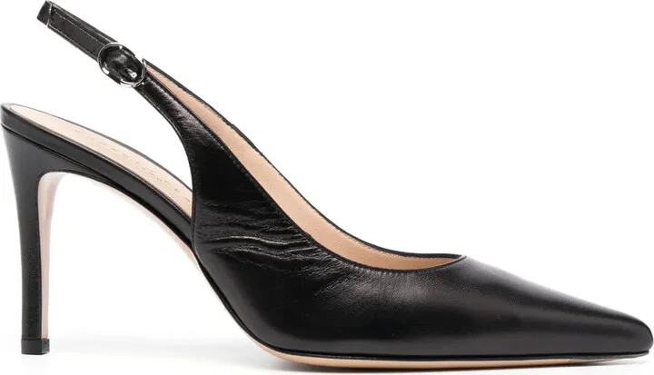 Lavinia 85mm leather slingback pumps