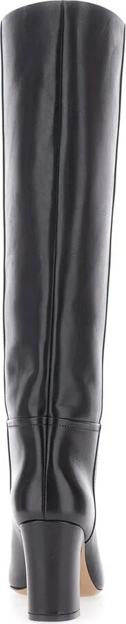 'Lavinia' Black Boots With High Block Heel And Rear Zip Closure In Leather Woman - Image 4