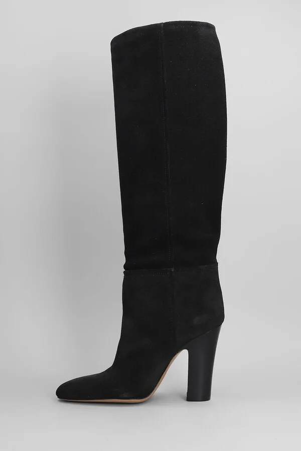 Lavinia Boot 100 High Heels Boots In Black Suede - Image 3