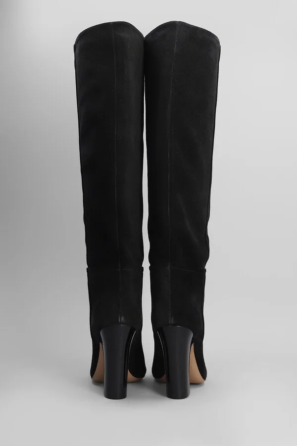 Lavinia Boot 100 High Heels Boots In Black Suede - Image 4