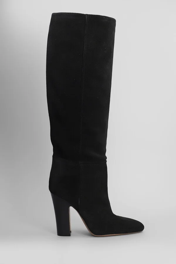 Lavinia Boot 100 High Heels Boots In Black Suede