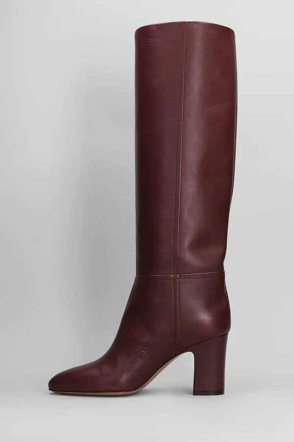 Lavinia Boot 75 High Heels Boots In Bordeaux Leather - Image 3