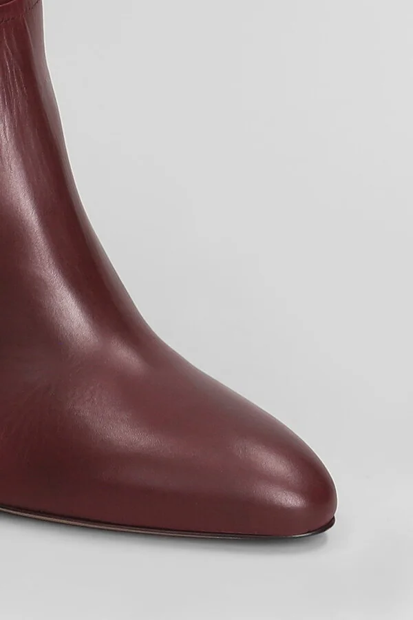 Lavinia Boot 75 High Heels Boots In Bordeaux Leather - Image 5