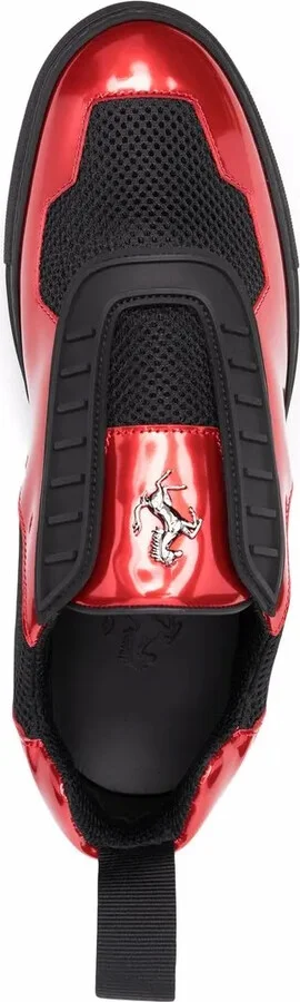 Layered Laminated-Effect Sneakers - Image 4