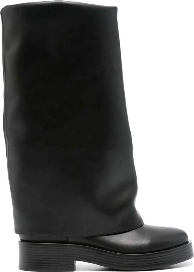 Layered Mid-Calf Boots