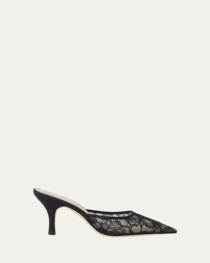 Layla Lace Mule Pumps
