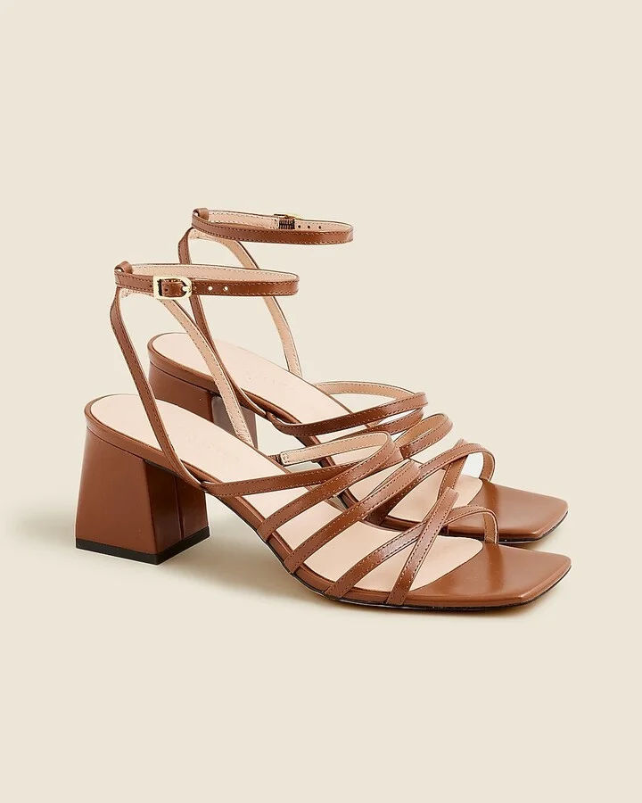 Layne strappy-sandal heels in leather - Image 2