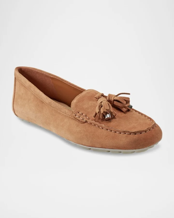 Layney Suede Moccasin Tassel Loafers - Image 11