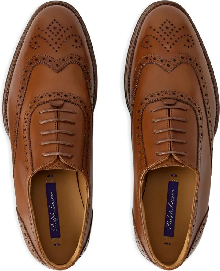 Layton brogued lace-up derby shoes - Image 3