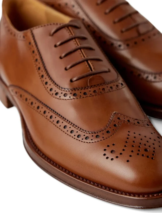 Layton brogued lace-up derby shoes - Image 5