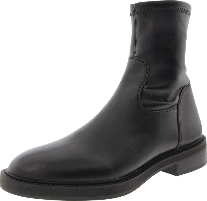 Lazio Womens Zipper Leather Ankle Boots