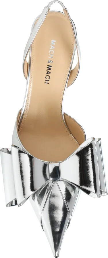 Le Cadeau Bow Pointed Toe Metallic Slingback Pump - Image 5