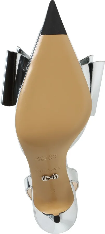 Le Cadeau Bow Pointed Toe Metallic Slingback Pump - Image 6
