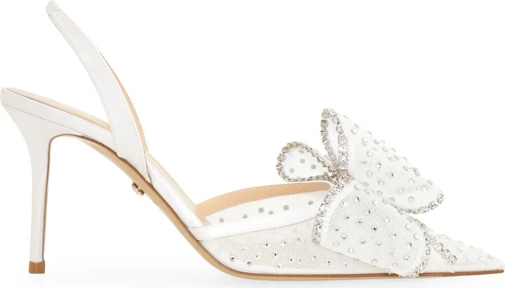 Le Cadeau Bow Pointed Toe Slingback Pump - Image 3