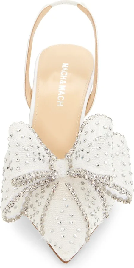 Le Cadeau Bow Pointed Toe Slingback Pump - Image 4