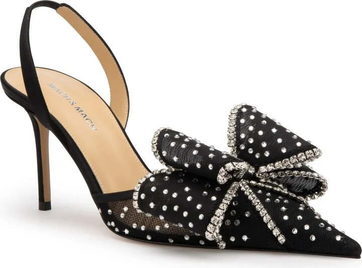 Le Cadeau Bow Pointed Toe Slingback Pump