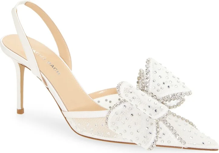 Le Cadeau Bow Pointed Toe Slingback Pump
