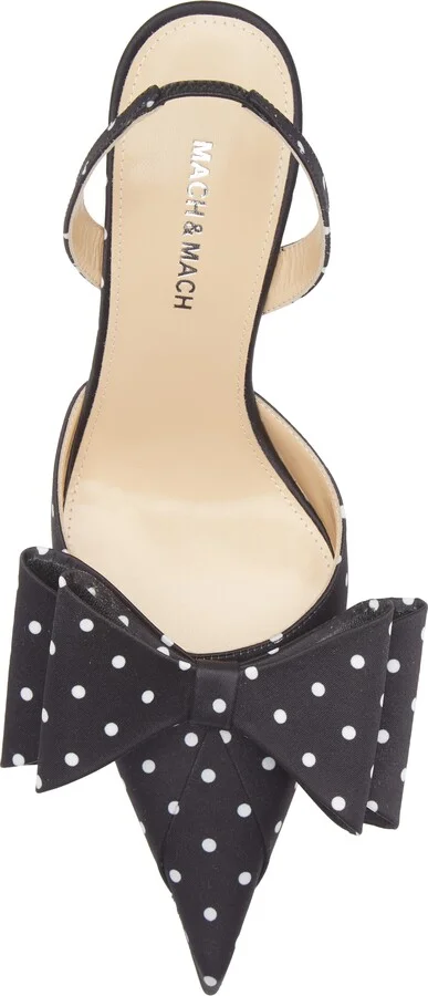 Le Cadeau Bow Polka Dot Slingback Pump - Image 5
