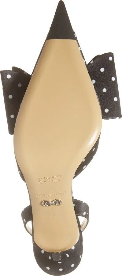 Le Cadeau Bow Polka Dot Slingback Pump - Image 6