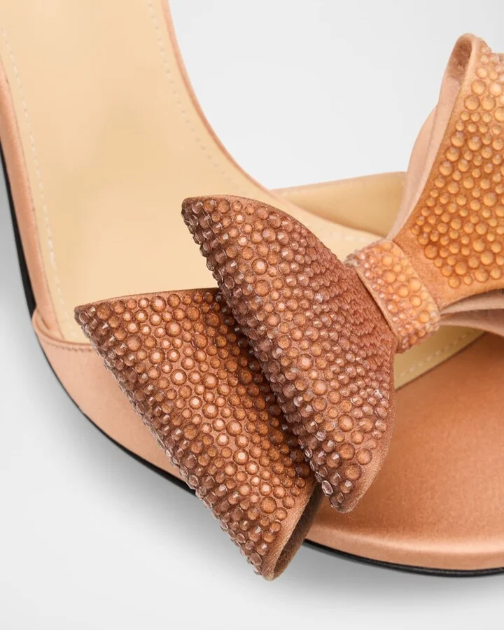 Le Cadeau Crepe Satin Sandals - Image 8