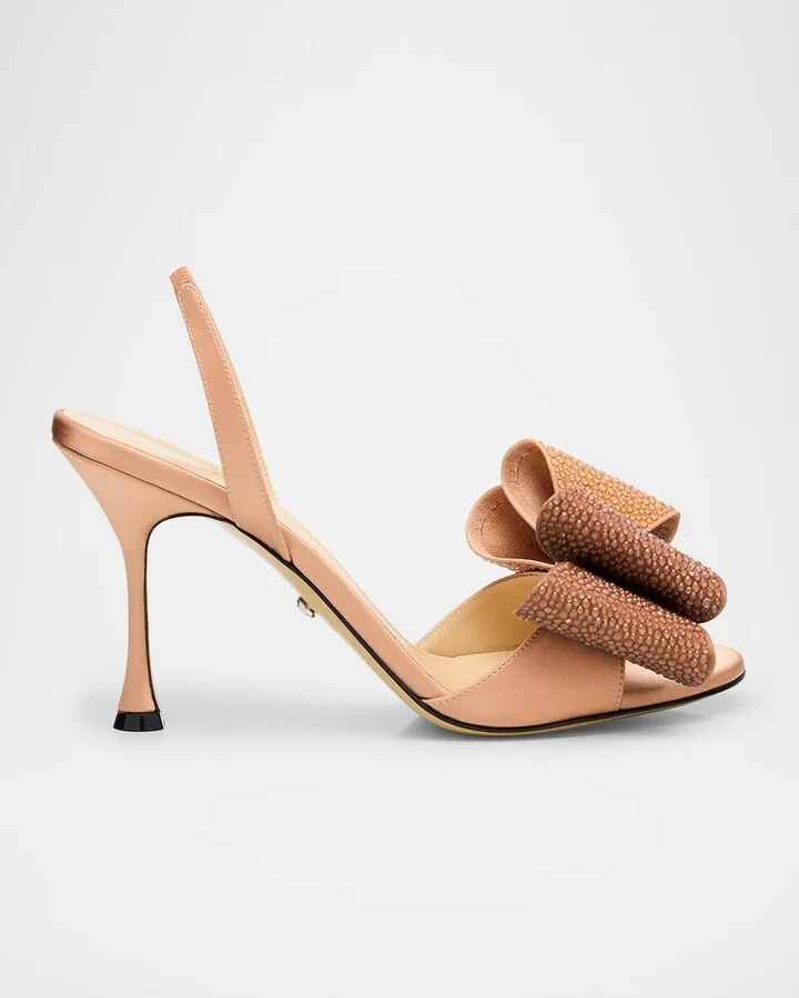 Le Cadeau Crepe Satin Sandals