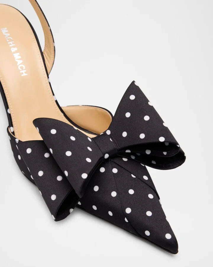 Le Cadeau Polka Dot Singback Pumps - Image 9
