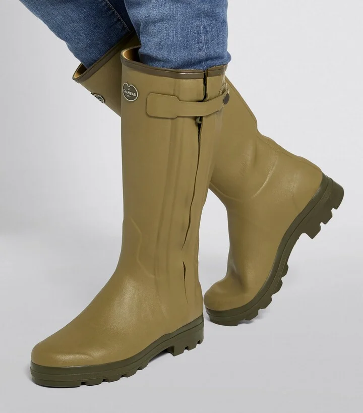 Le Chameau Leather-Lined Chasseur Wellington Boots - Image 4