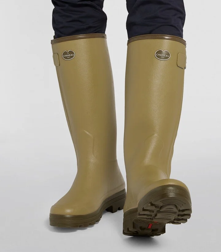 Le Chameau Neoprene-Lined Chasseur Wellington Boots - Image 4