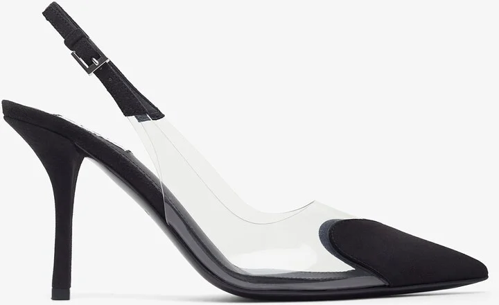 Le coeur 90 black slingbacks