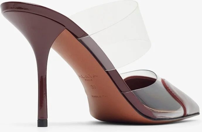 Le coeur 90 dark red mules - Image 3
