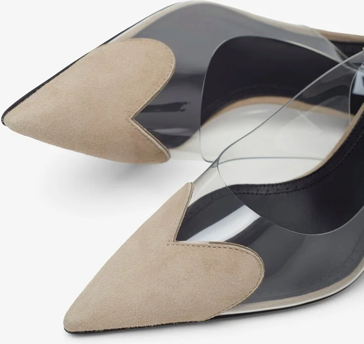 Le coeur 90 greige slingbacks - Image 4