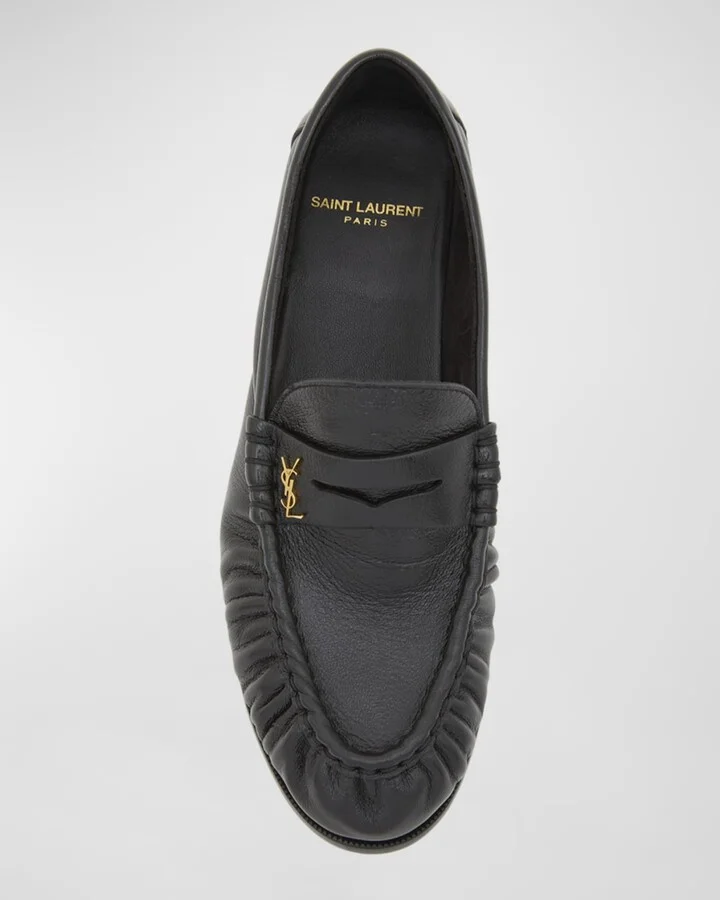 Le Leather YSL Penny Loafers - Image 4