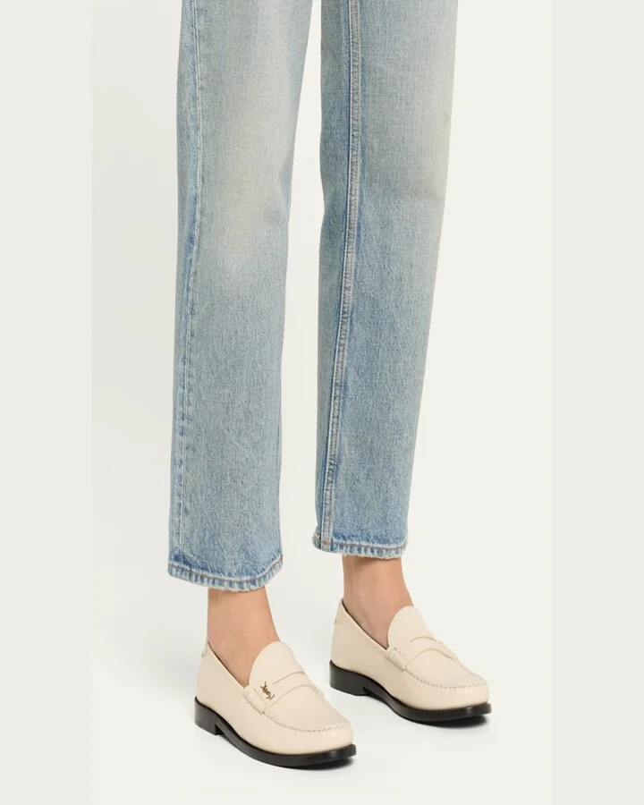 Le Leather YSL Penny Loafers - Image 3