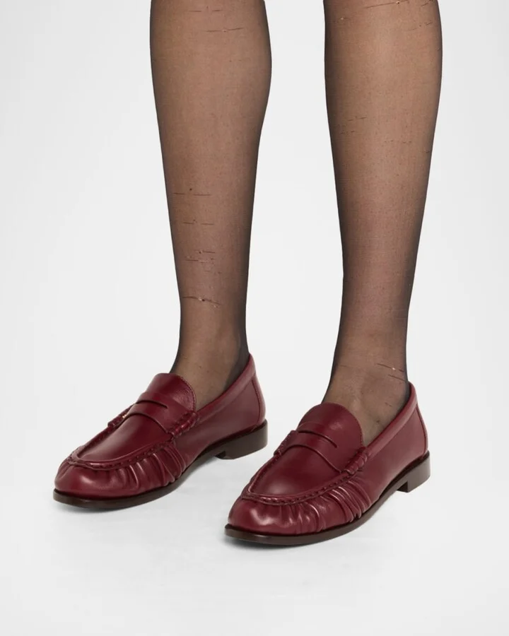 Le Leather YSL Penny Loafers - Image 5