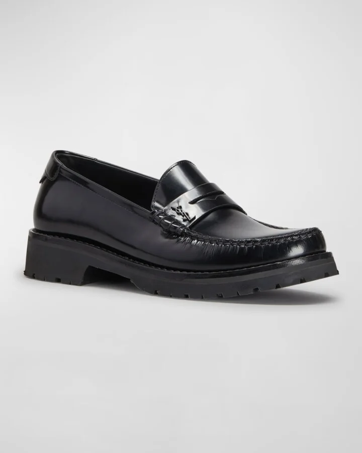 Le Loafer Monogram Leather Penny Slippers - Image 2