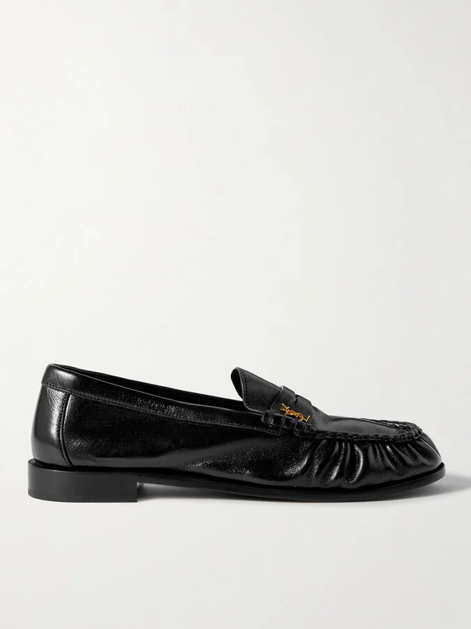 Le Loafer Monogram Logo-Appliquéd Leather Penny Loafers