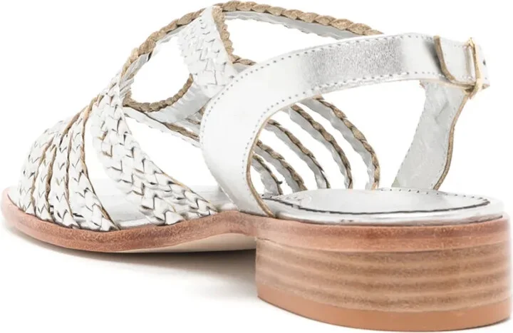 Le Marais metallic braided sandals - Image 3