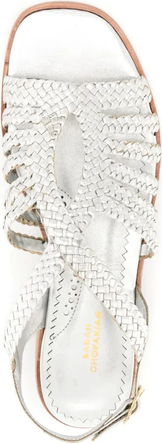 Le Marais metallic braided sandals - Image 4