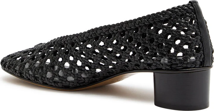 LE Monde Beryl 40 Woven Leather Ballet Pumps - Image 6